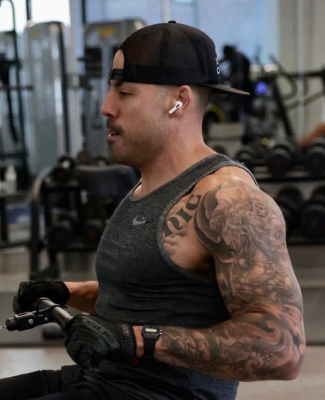James Scott coaching in a gym